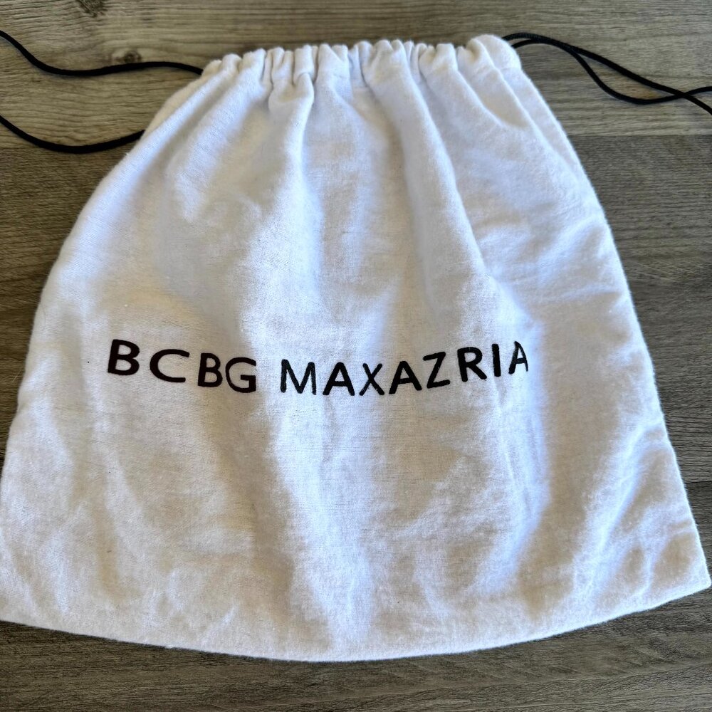 BCBG MAXAZRIA Dust Bag Cover Cotton Drawstring Purse Storage Travel 12”W x 11”H